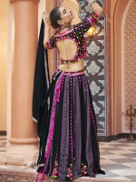 Multicolor Viscose Rayon Readymade Navratri Lehenga Choli